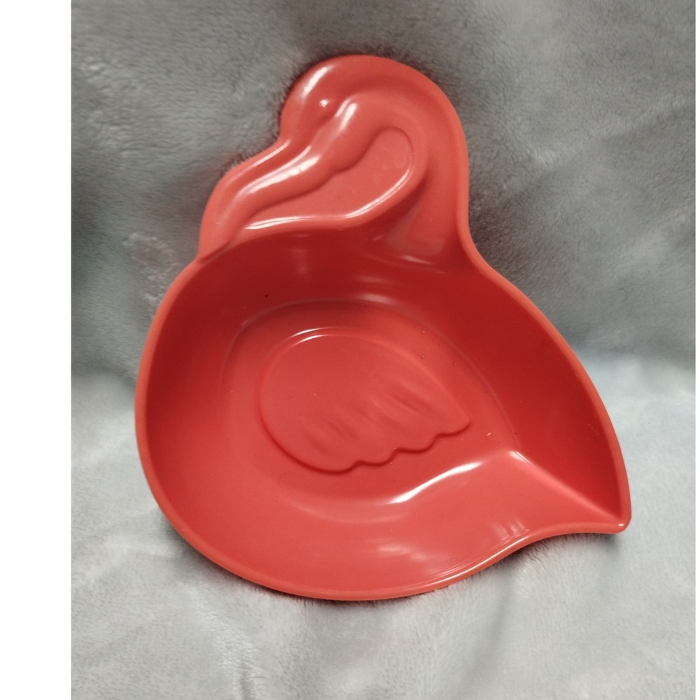 Set of 6‎ Coral Pink Flamingo Melamine Snack Bowls Tropical Summer Party Decor